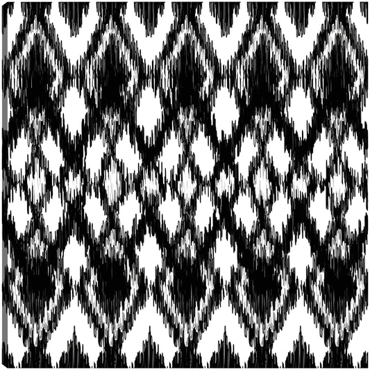 Patrón Ikat de enrejado negro - DP Gallery