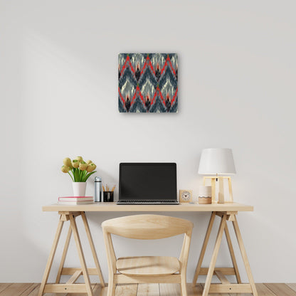 Rojo Diamante Azul Gris Ikat - DP Gallery