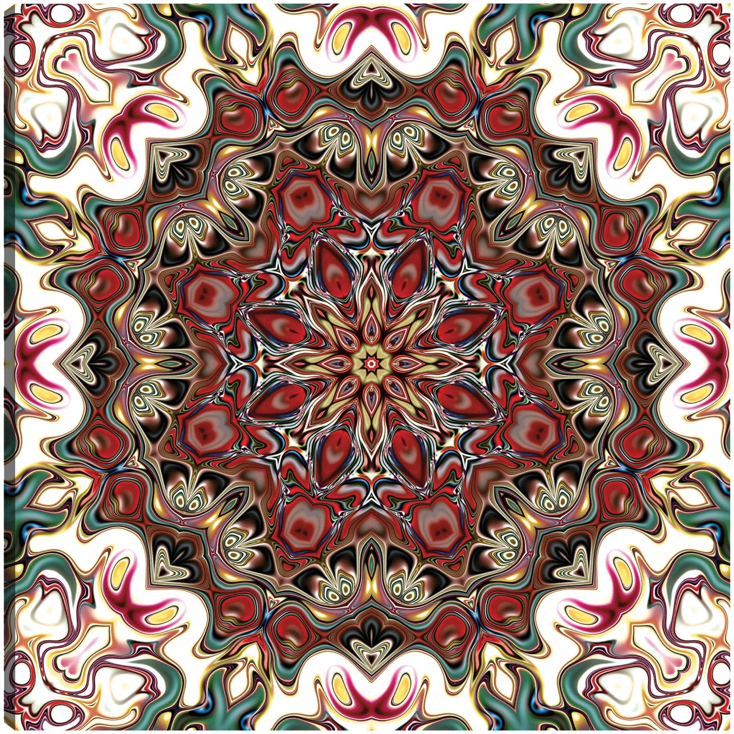Mandala exótica de flores rojas - DP Gallery