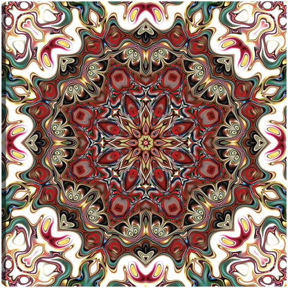 Mandala exótica de flores rojas - DP Gallery
