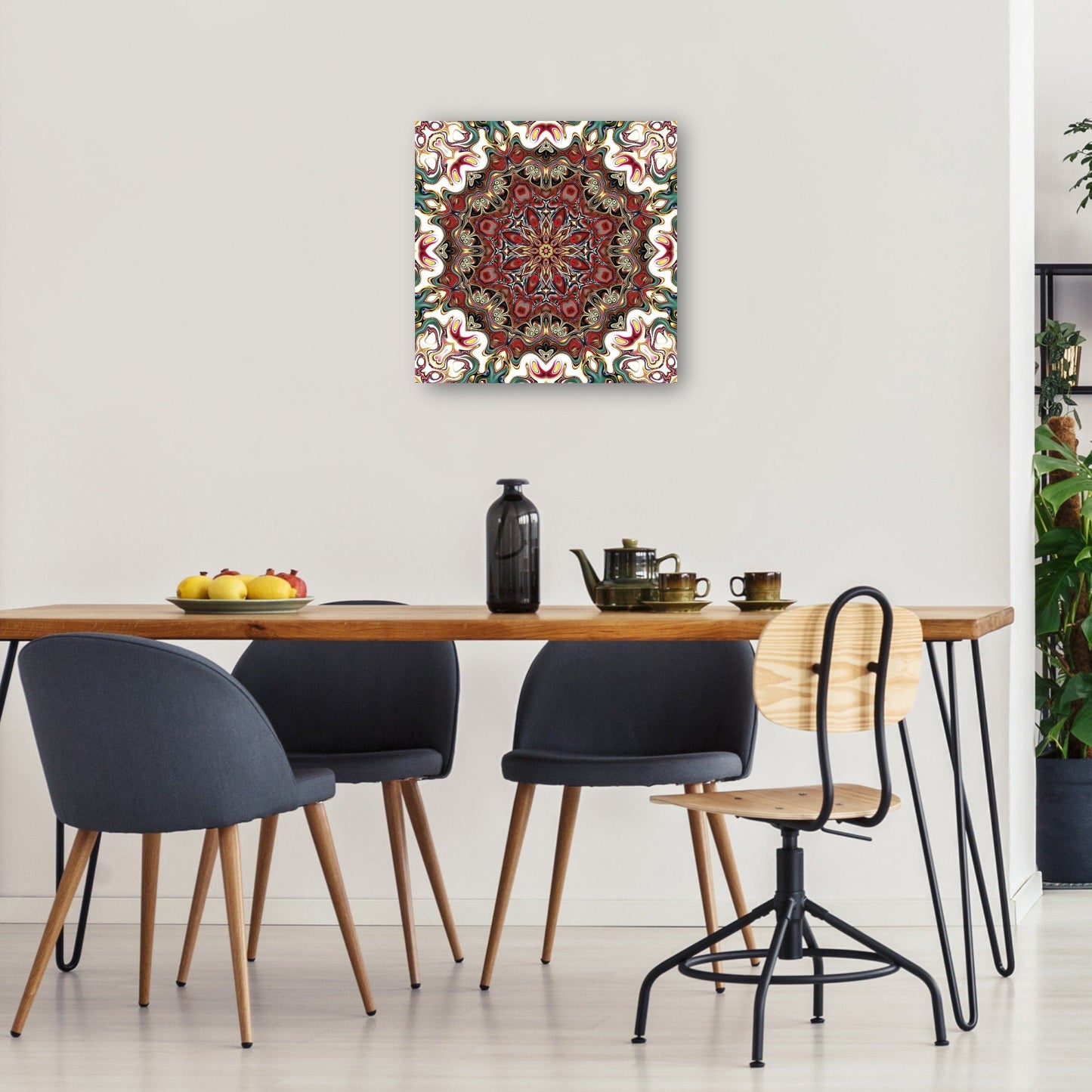 Mandala exótica de flores rojas - DP Gallery