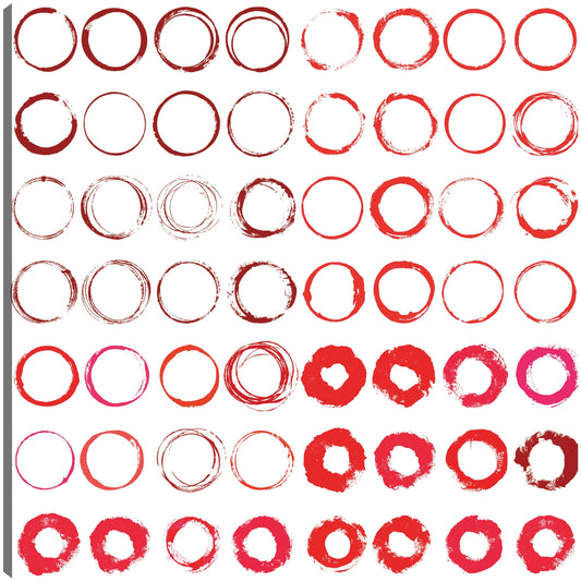 Cepillado con Círculos Rojos - DP Gallery