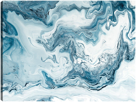 Olas de mármol de nieve azul - DP Gallery
