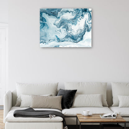 Olas de mármol de nieve azul - DP Gallery