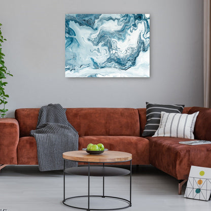 Olas de mármol de nieve azul - DP Gallery