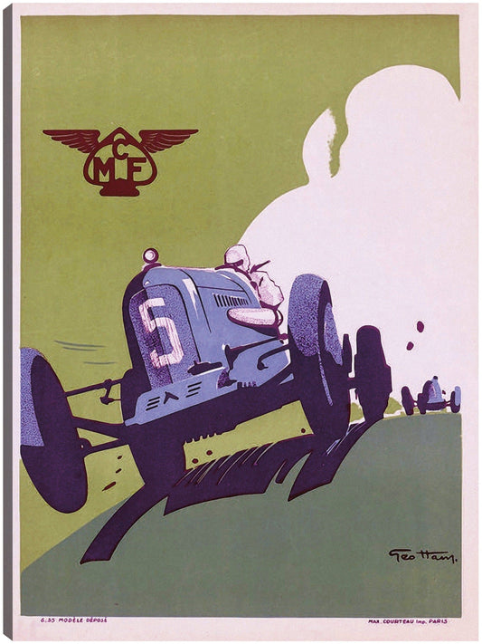 Póster de Car Racer - Vintage Lavoie