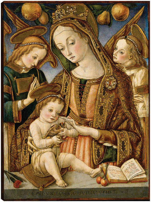 Virgen y el niño y dos ángeles - Vintage Lavoie