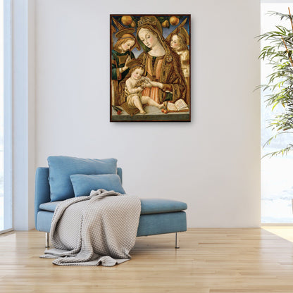 Virgen y el niño y dos ángeles - Vintage Lavoie
