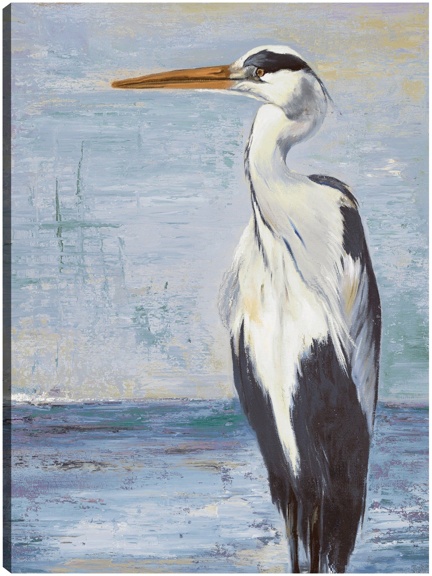 Garza azul sobre azul II - Patricia Pinto