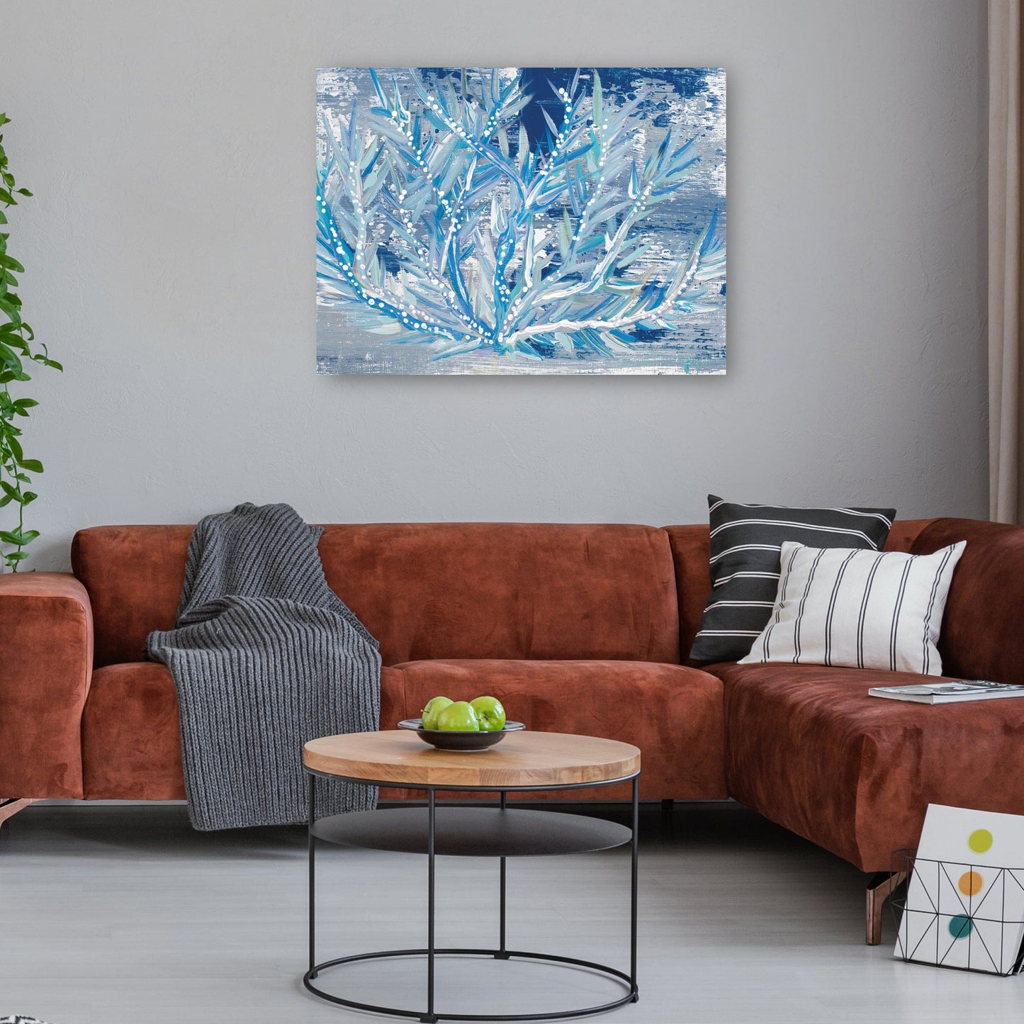 Azul Punteado Coral Horizontal - Gina Ritter