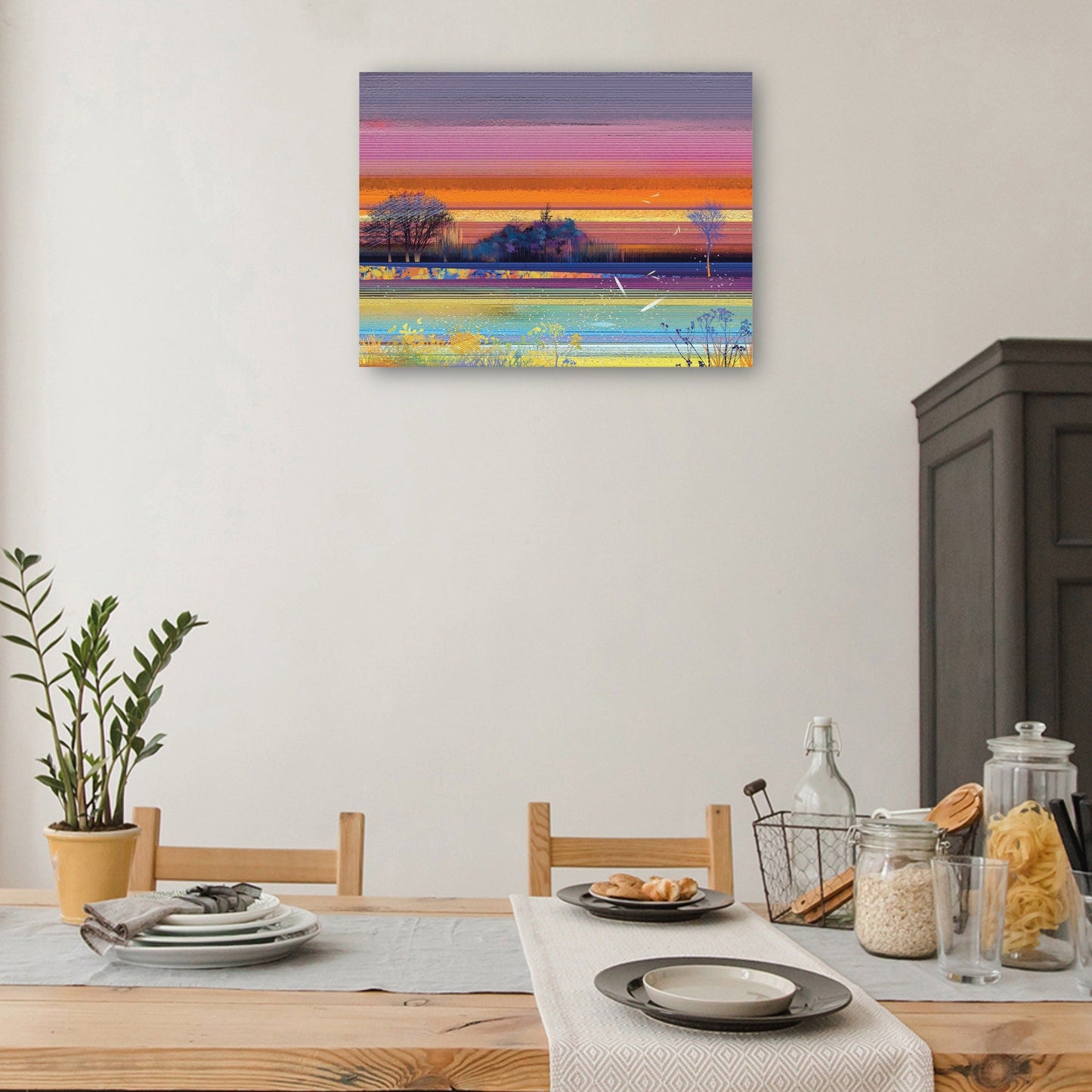 Prado de rayas al atardecer - DP Gallery