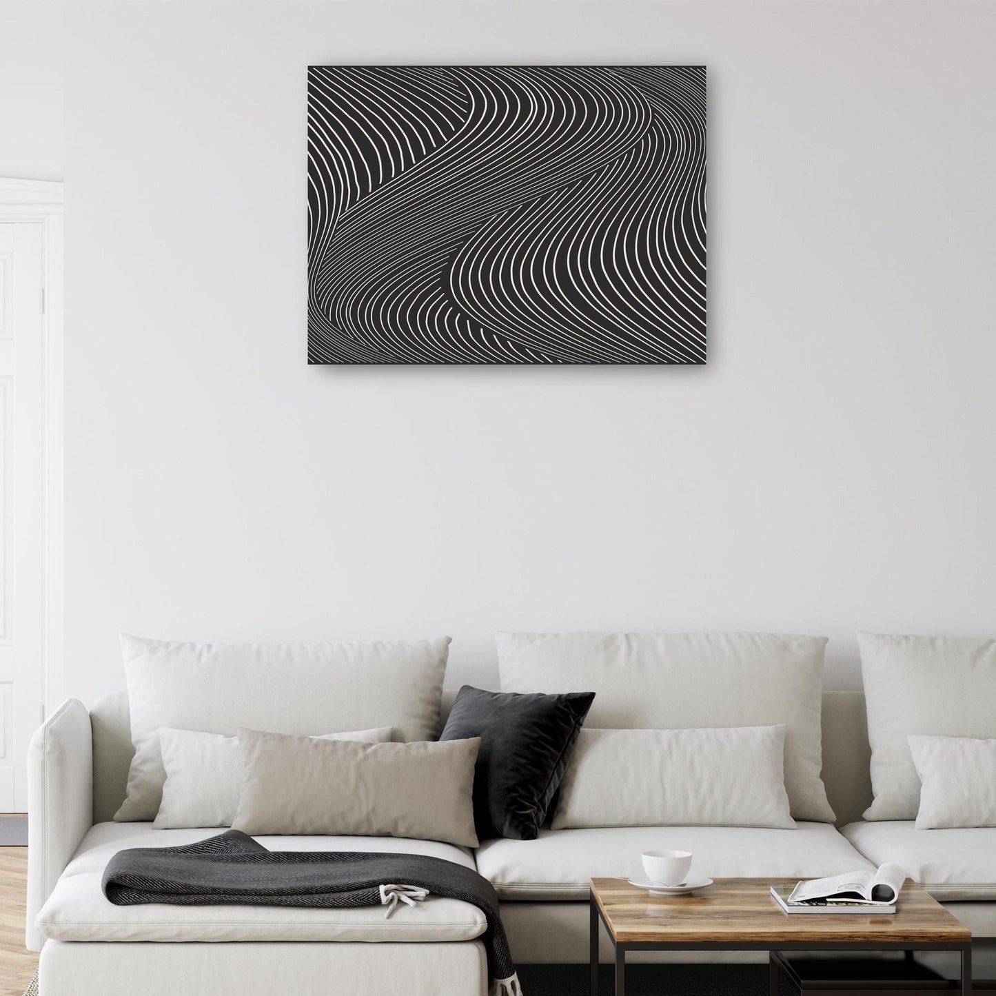Ondas de línea de terciopelo negro - DP Gallery