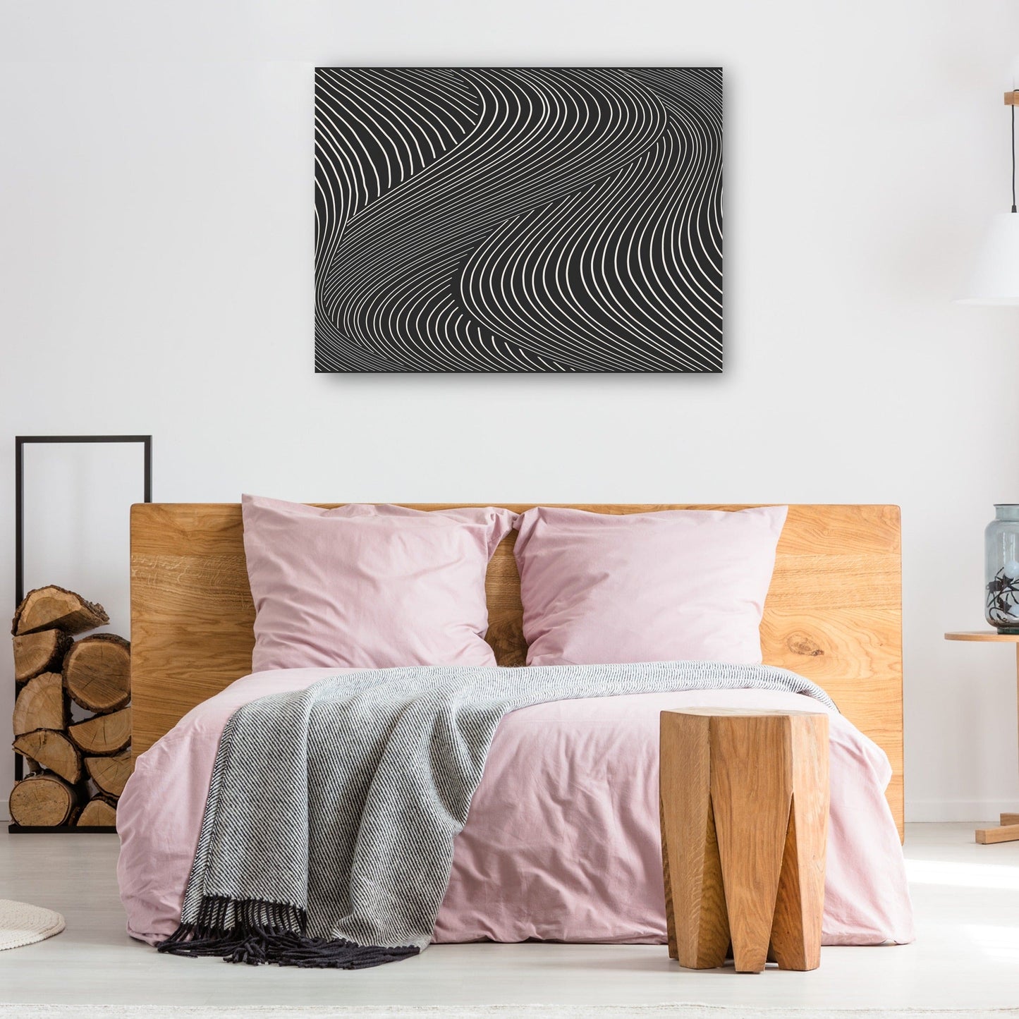 Ondas de línea de terciopelo negro - DP Gallery
