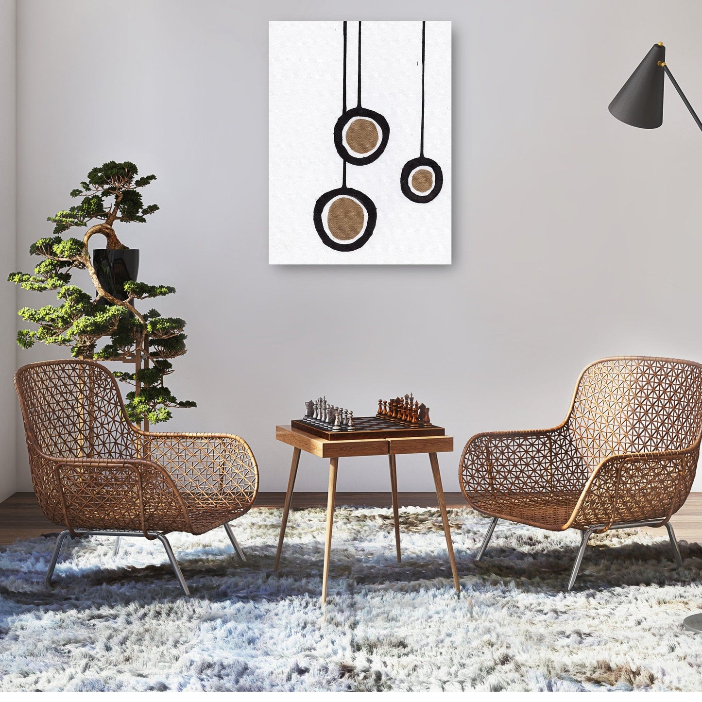 Blanco y negro con oro II - Anne Seay