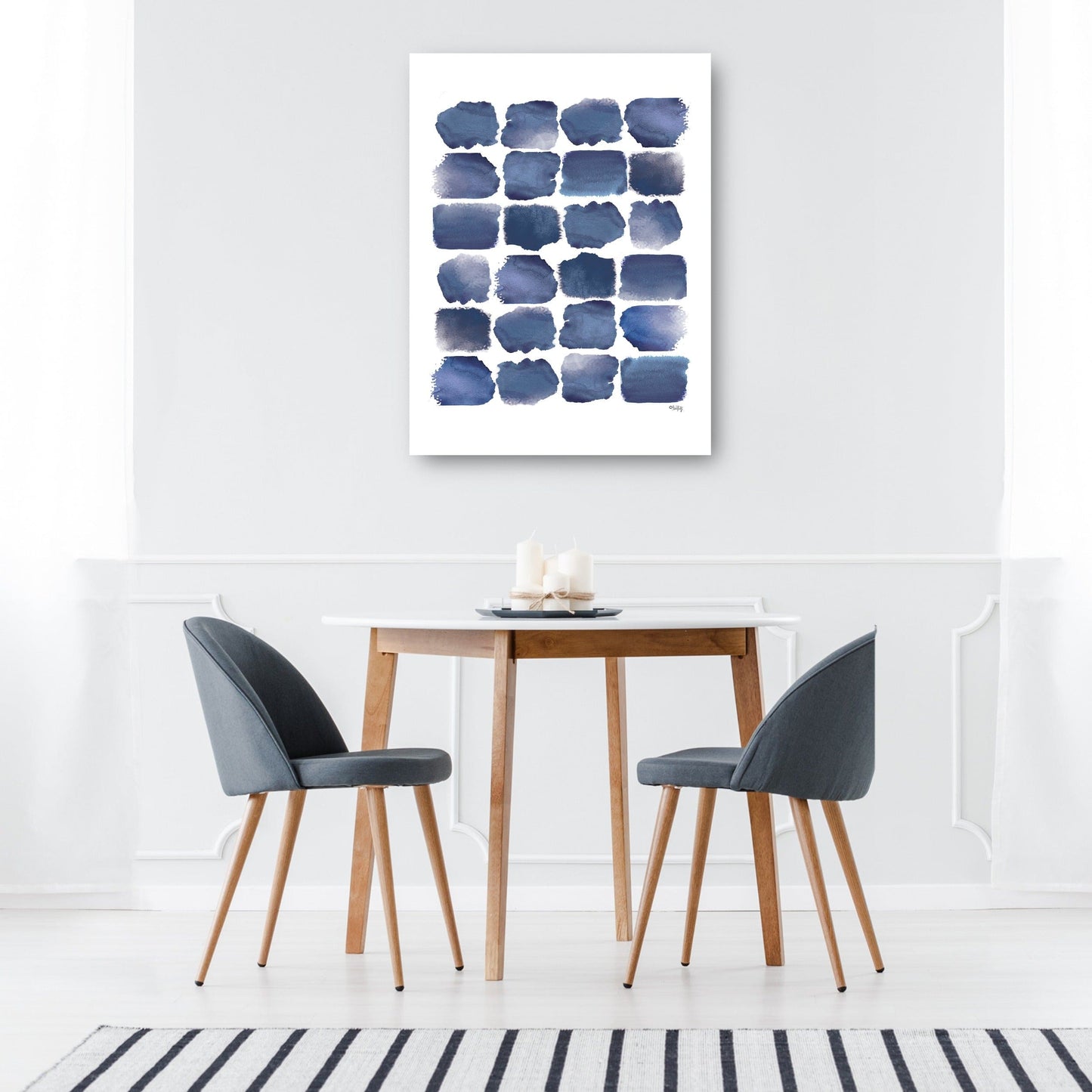 Trazos de acuarela azul I - Heidi Kuntz