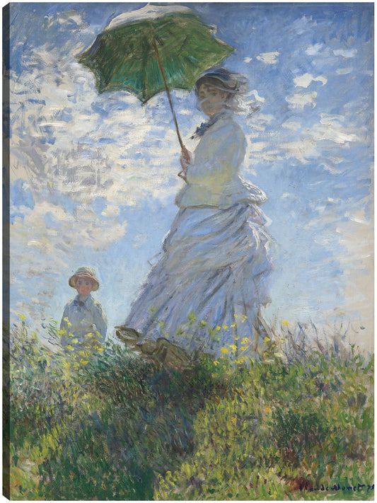 Mujer con sombrilla – Madame Monet y su hijo (1875) - Claude Monet