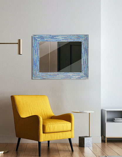 Espejo decorativo con estampado de azulejos y láminas sin marco
