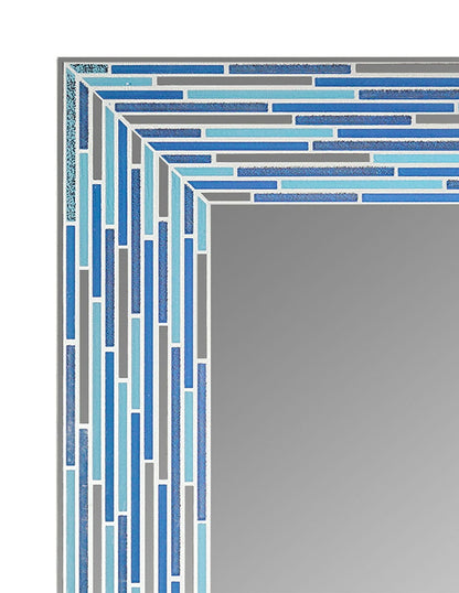 Espejo decorativo con estampado de azulejos y láminas sin marco