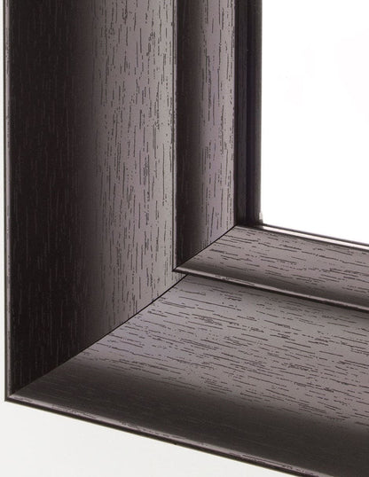 Espejo decorativo de pared con marco rectangular espresso