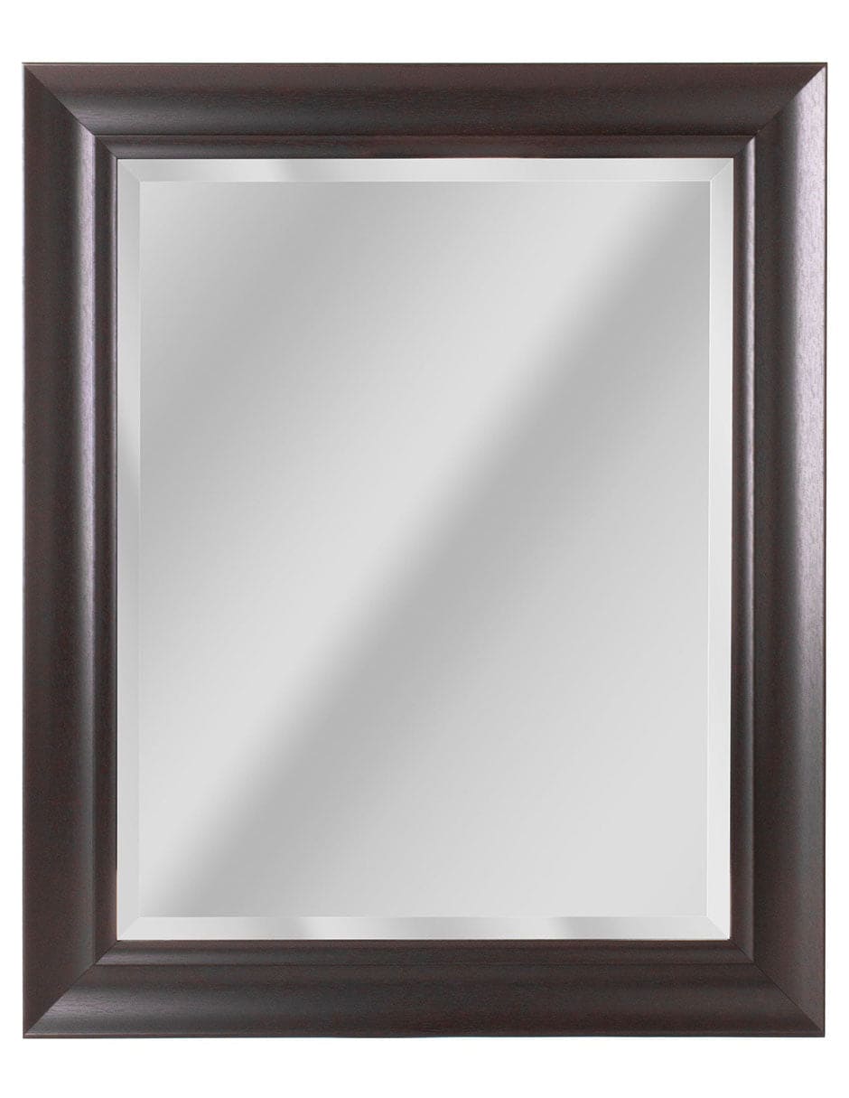 Espejo decorativo de pared con marco rectangular espresso