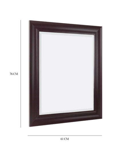 Espejo decorativo de pared con marco rectangular espresso