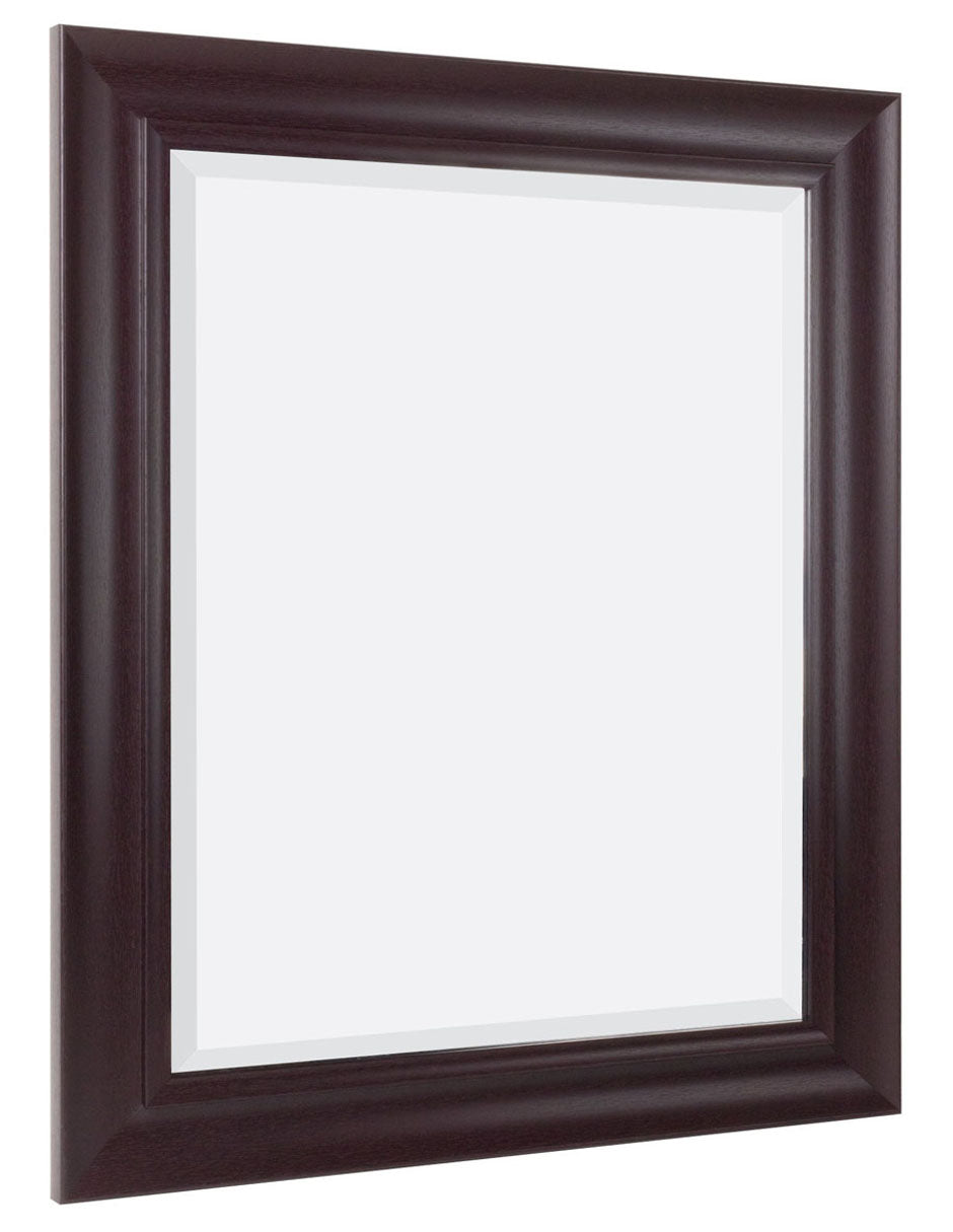 Espejo decorativo de pared con marco rectangular espresso