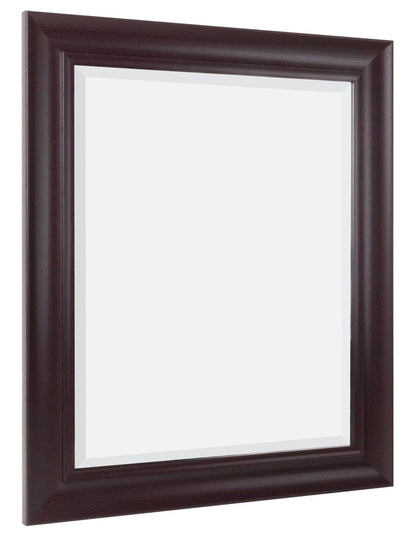 Espejo decorativo de pared con marco rectangular espresso