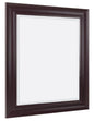 Espejo decorativo de pared con marco rectangular espresso