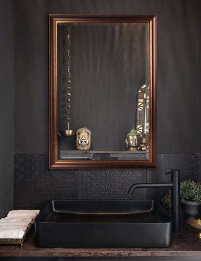 Espejo decorativo con marco aceitado