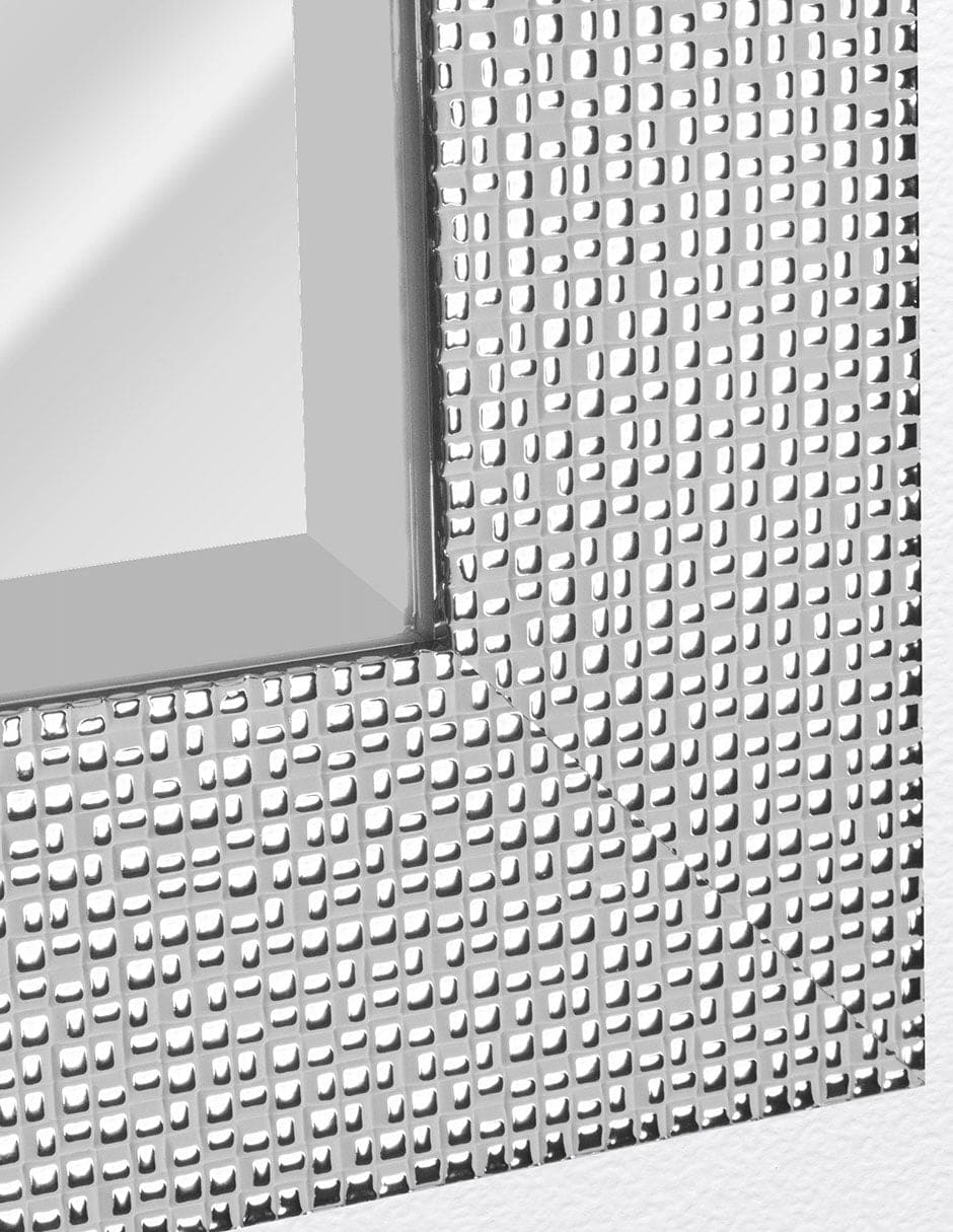 Espejo decorativo de tocador con marco texturizado de azulejos