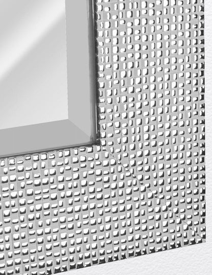 Espejo decorativo de tocador con marco texturizado de azulejos