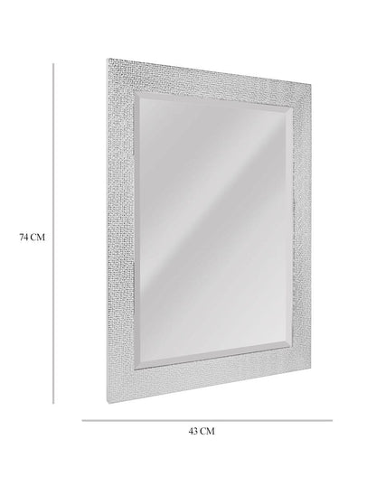 Espejo decorativo de tocador con marco texturizado de azulejos