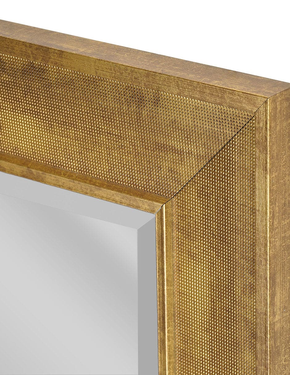Espejo decorativo de pared con marco rectangular texturizado Pave