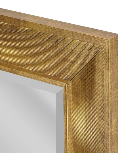 Espejo decorativo de pared con marco rectangular texturizado Pave