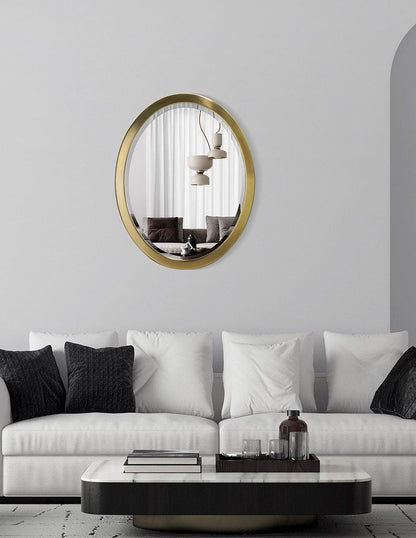 Espejo decorativo de baño con marco ovalado