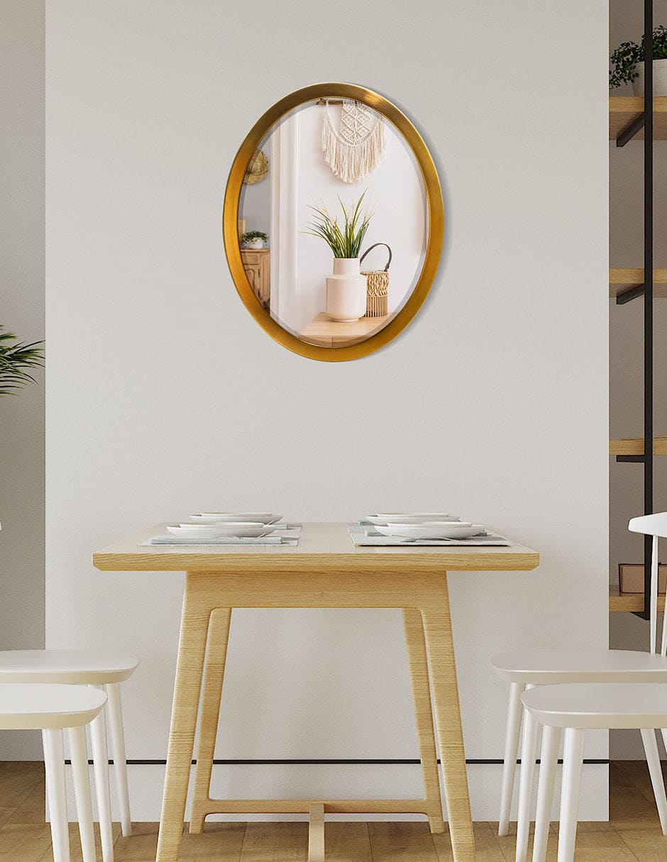 Espejo decorativo de baño con marco ovalado