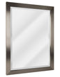 Espejo decorativo biselado con marco rectangular de poliestireno de níquel cepillado
