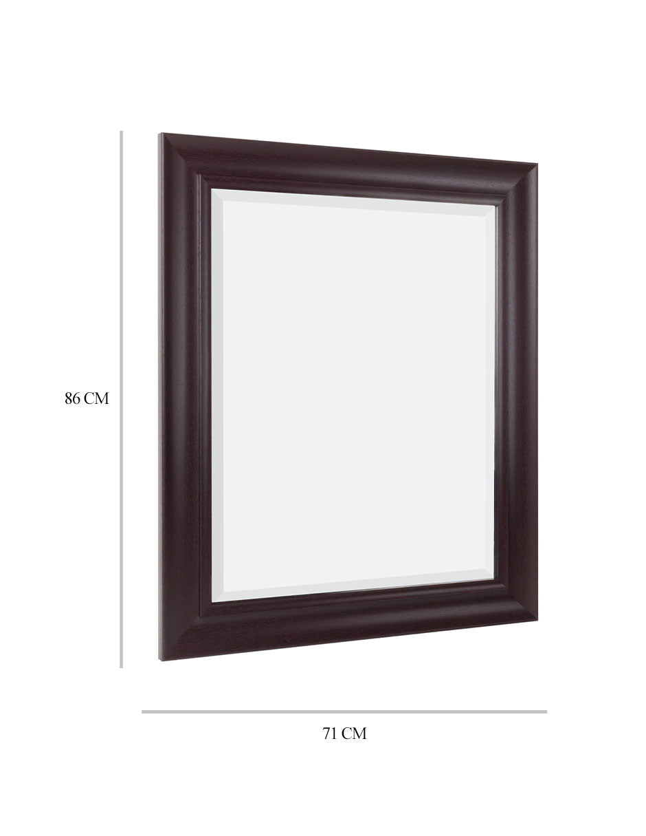 Espejo decorativo de pared con marco rectangular espresso