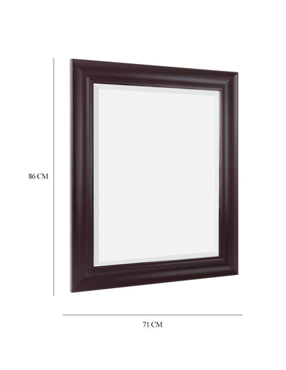 Espejo decorativo de pared con marco rectangular espresso