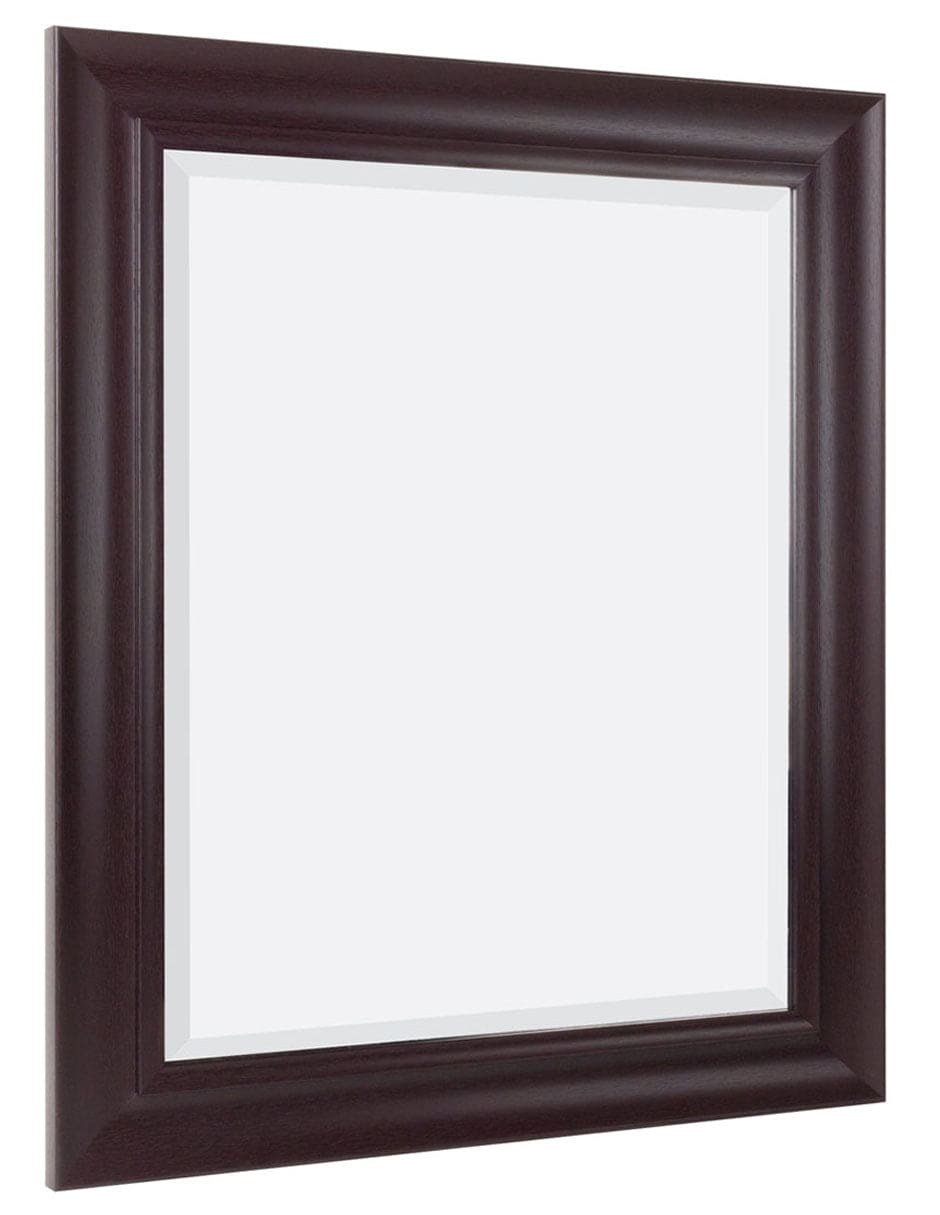 Espejo decorativo de pared con marco rectangular espresso