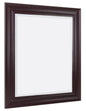 Espejo decorativo de pared con marco rectangular espresso