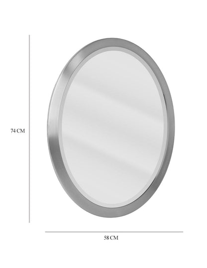 Espejo decorativo de baño con marco ovalado