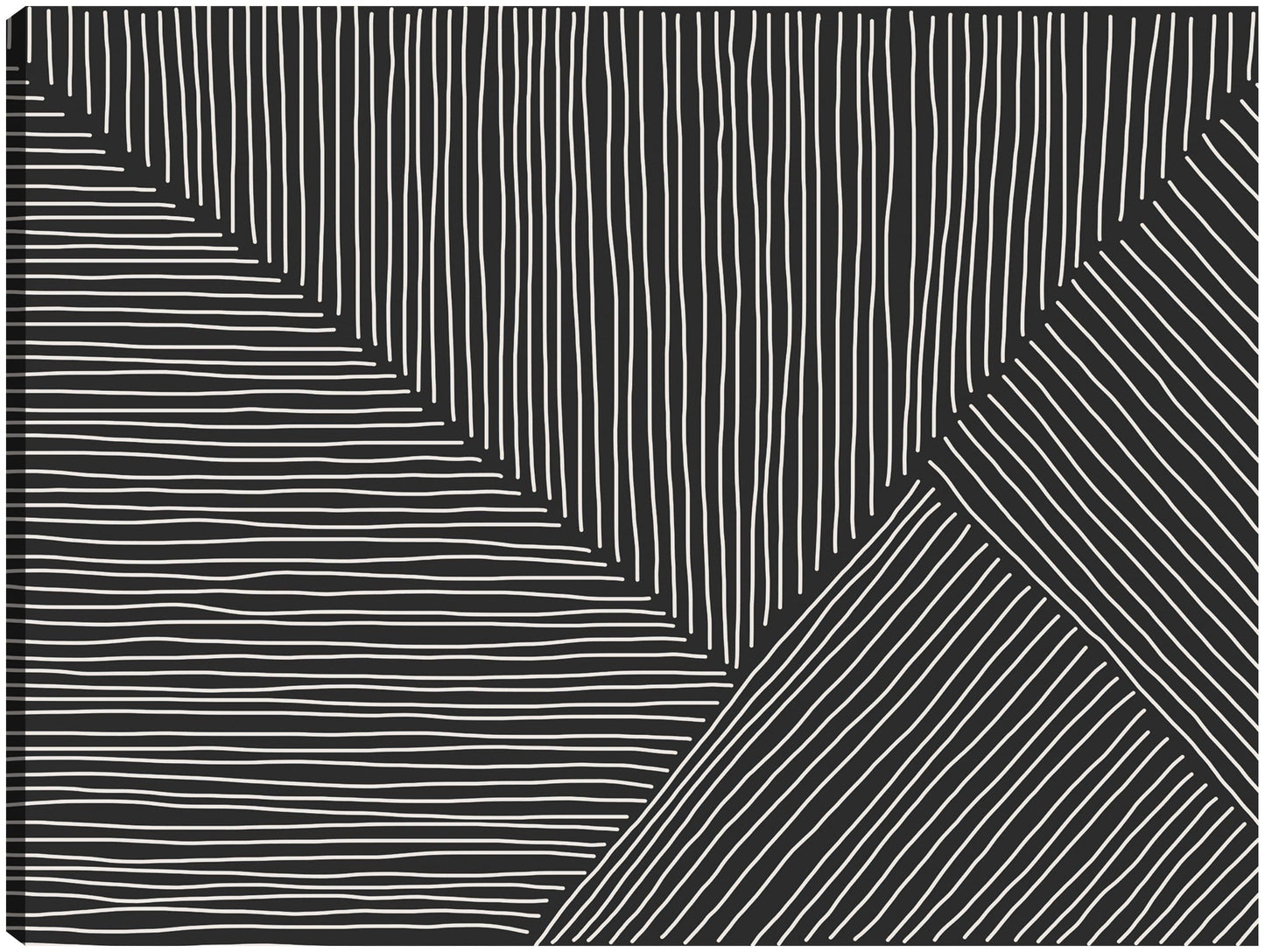 Abstracto geométrico de malla en blanco y negro - DP Gallery