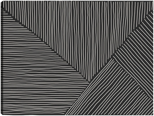 Abstracto geométrico de malla en blanco y negro - DP Gallery
