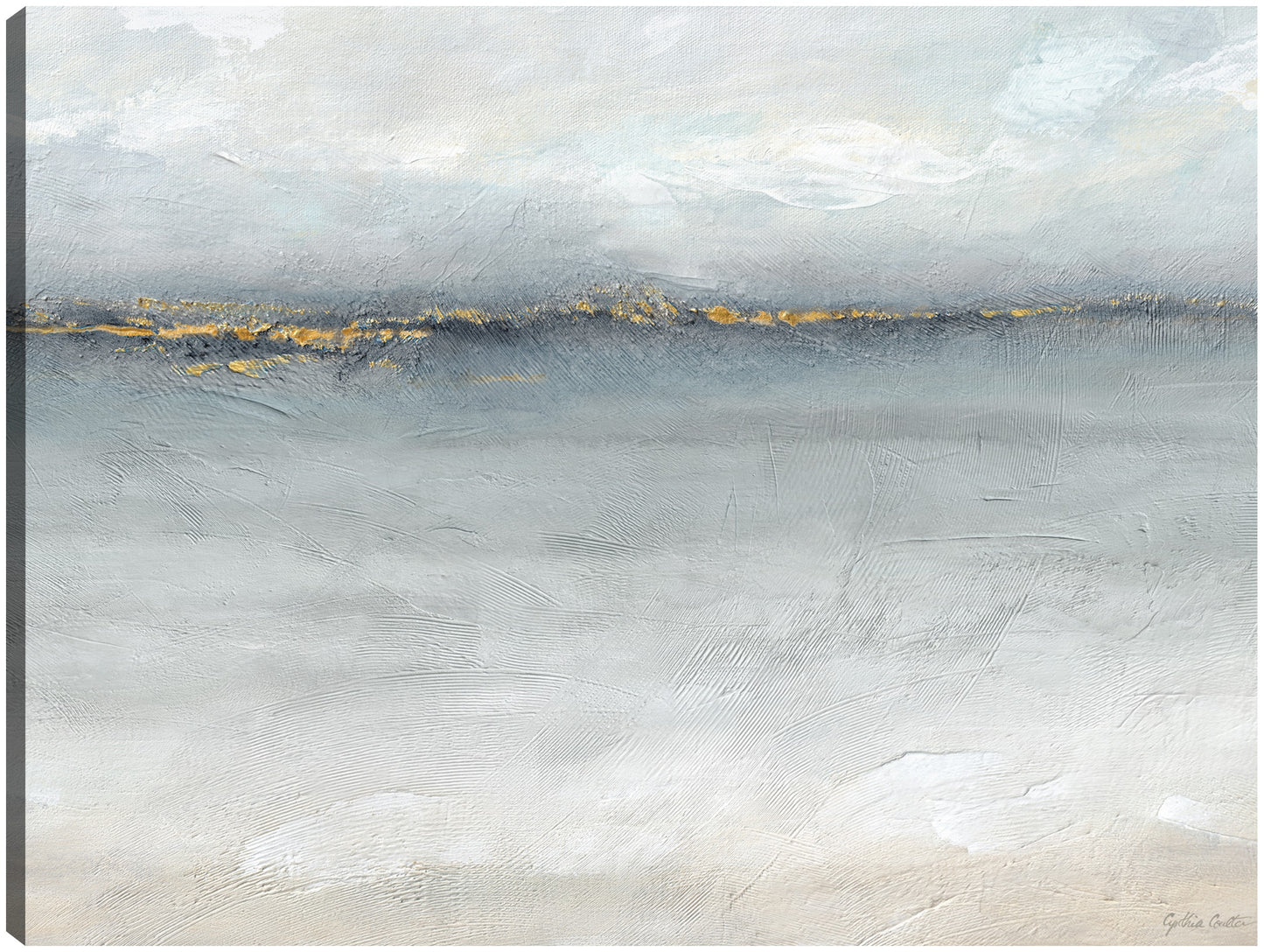 Sereno Mar Gris Oro Paisaje - Cynthia Coulter