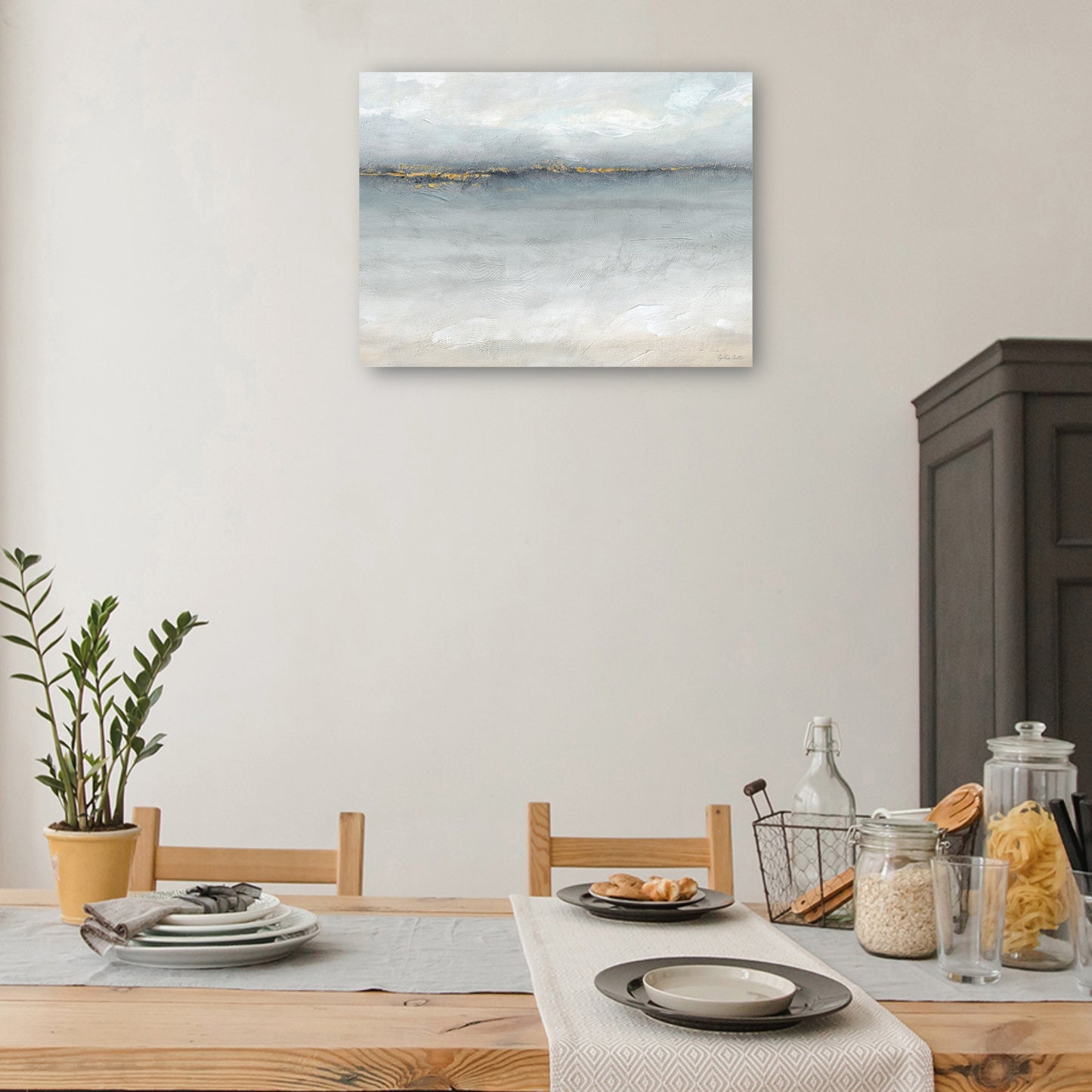 Sereno Mar Gris Oro Paisaje - Cynthia Coulter