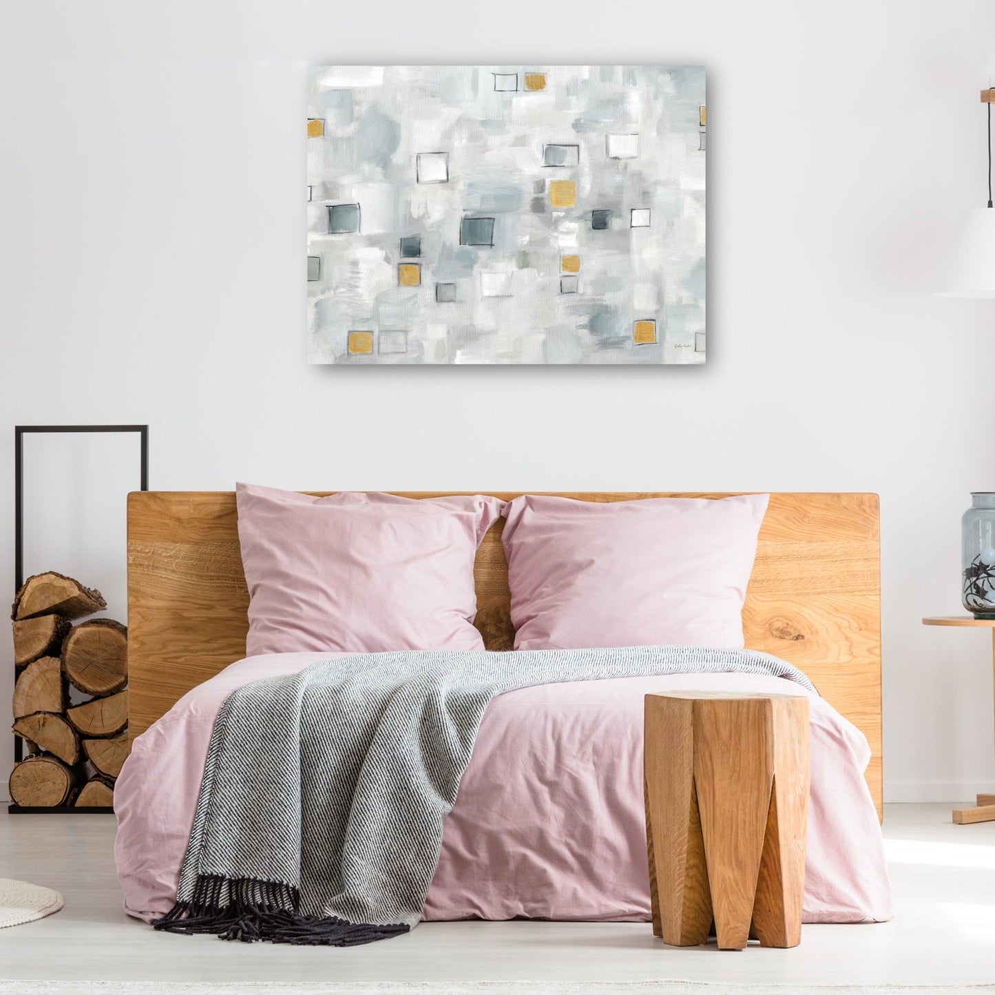 Grid Ensemble Neutral con paisaje dorado - Cynthia Coulter