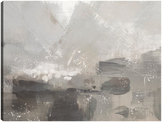 Paisaje abstracto gris contemporáneo - Northern Lights