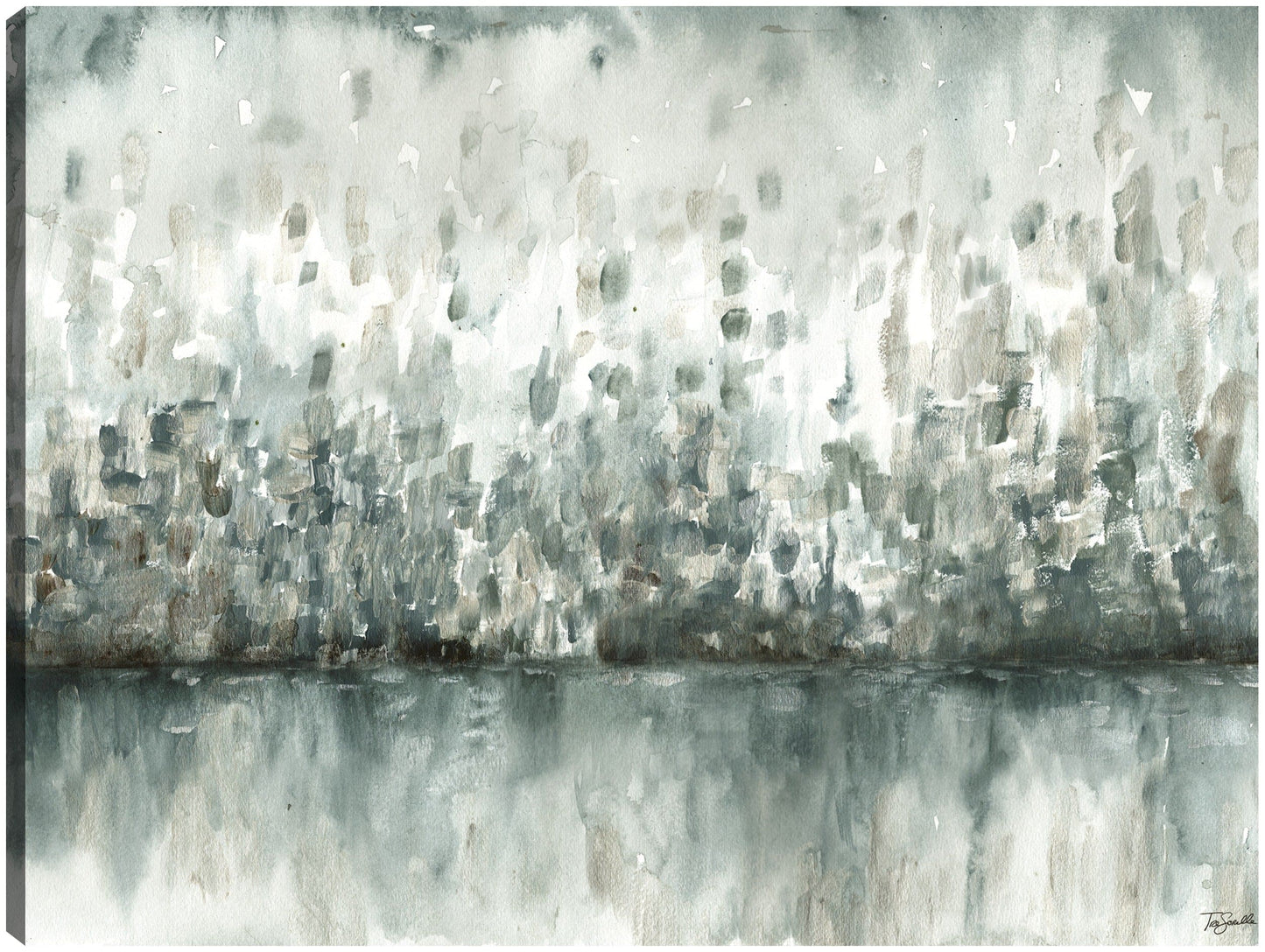 Lakeside Abstracto Gris Neutro - Tre Sorelle Studios
