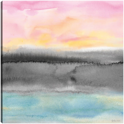 Cuadrado abstracto rosa puesta de sol II - Cynthia Coulter